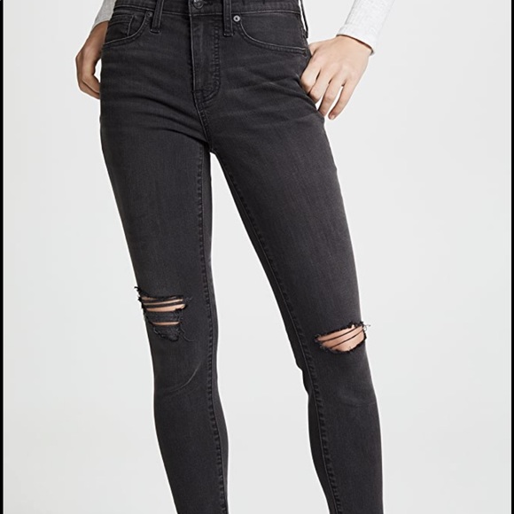 Madewell Denim - Madewell 9” Black High-Rise Skinny Jeans